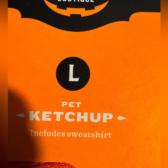 HYDE and EEK, NEW! Ketchup Hoodie Dog Halloween Funny Costume, Large - Picture 6 of 8